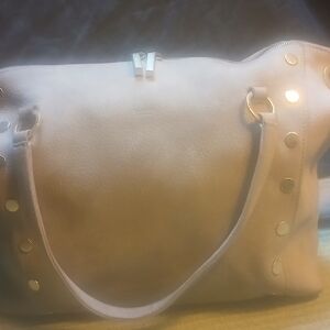 Hammitt Pewter Crossbody Bag with Gold Accents